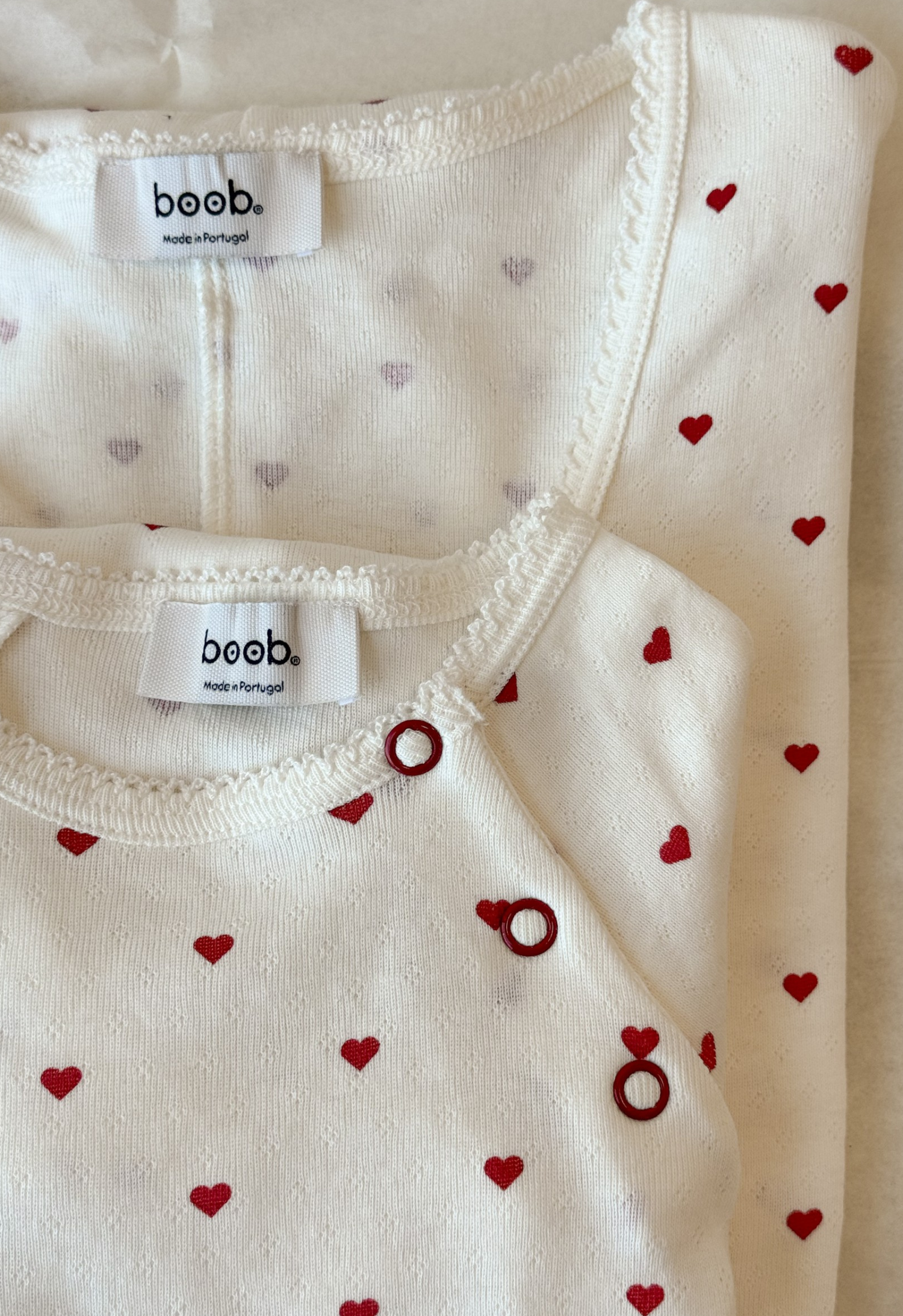 Pyjamas til baby - Hjerter
