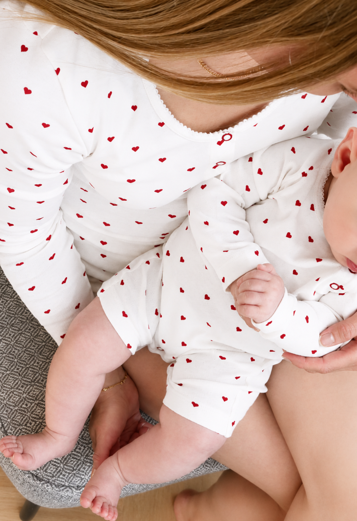 Pyjamas til baby - Hjerter
