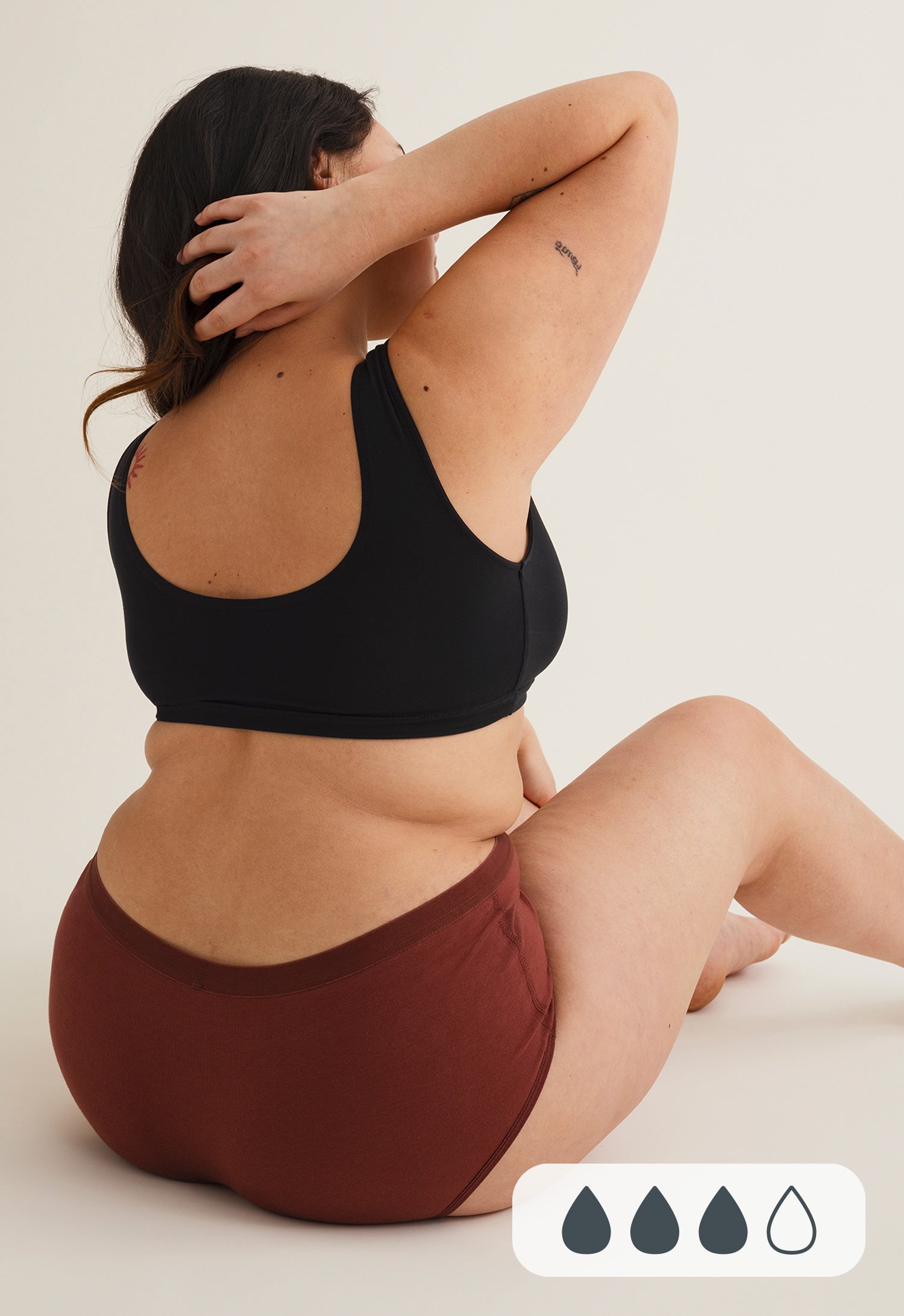 Menstruationstrusse - Hipster - Moderat blødning - Mørkerød