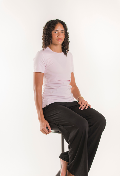 Ammetop med kort ærme Essential - Pastelrosa