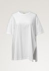 Oversize t-shirt med slids - Hvid