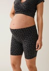 OONO Cykelshorts - Leo-print - Grå/Sort