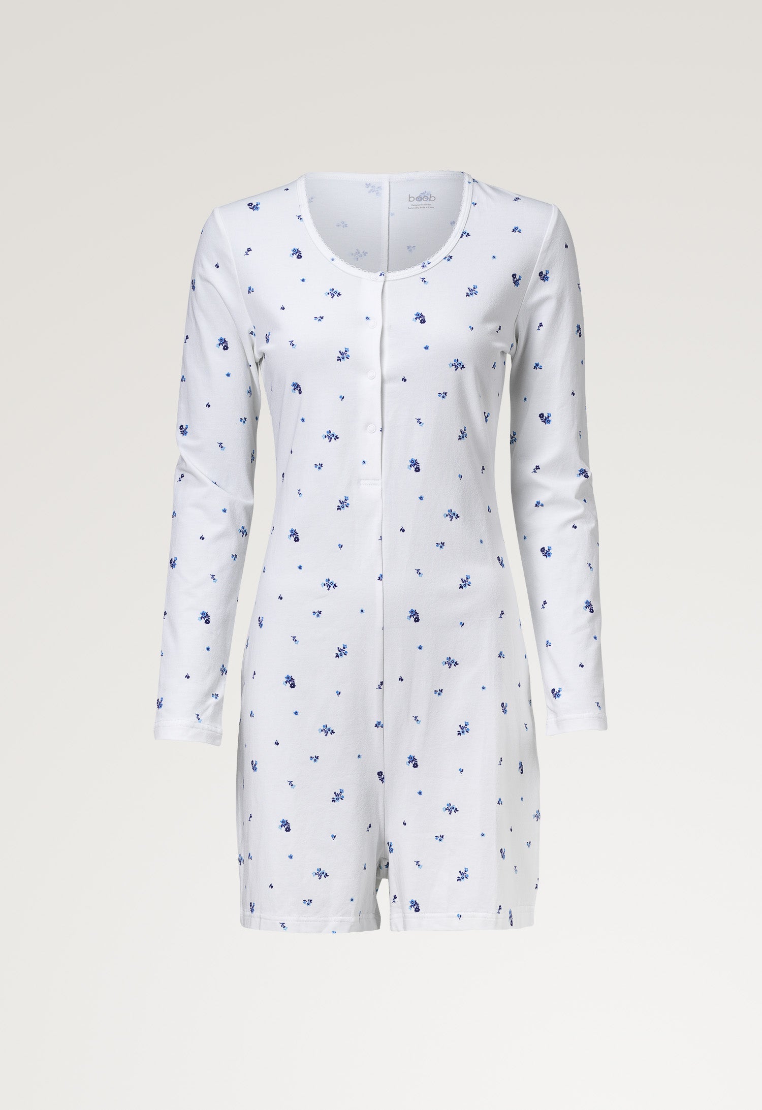 Gravidpyjamas - Blomstret