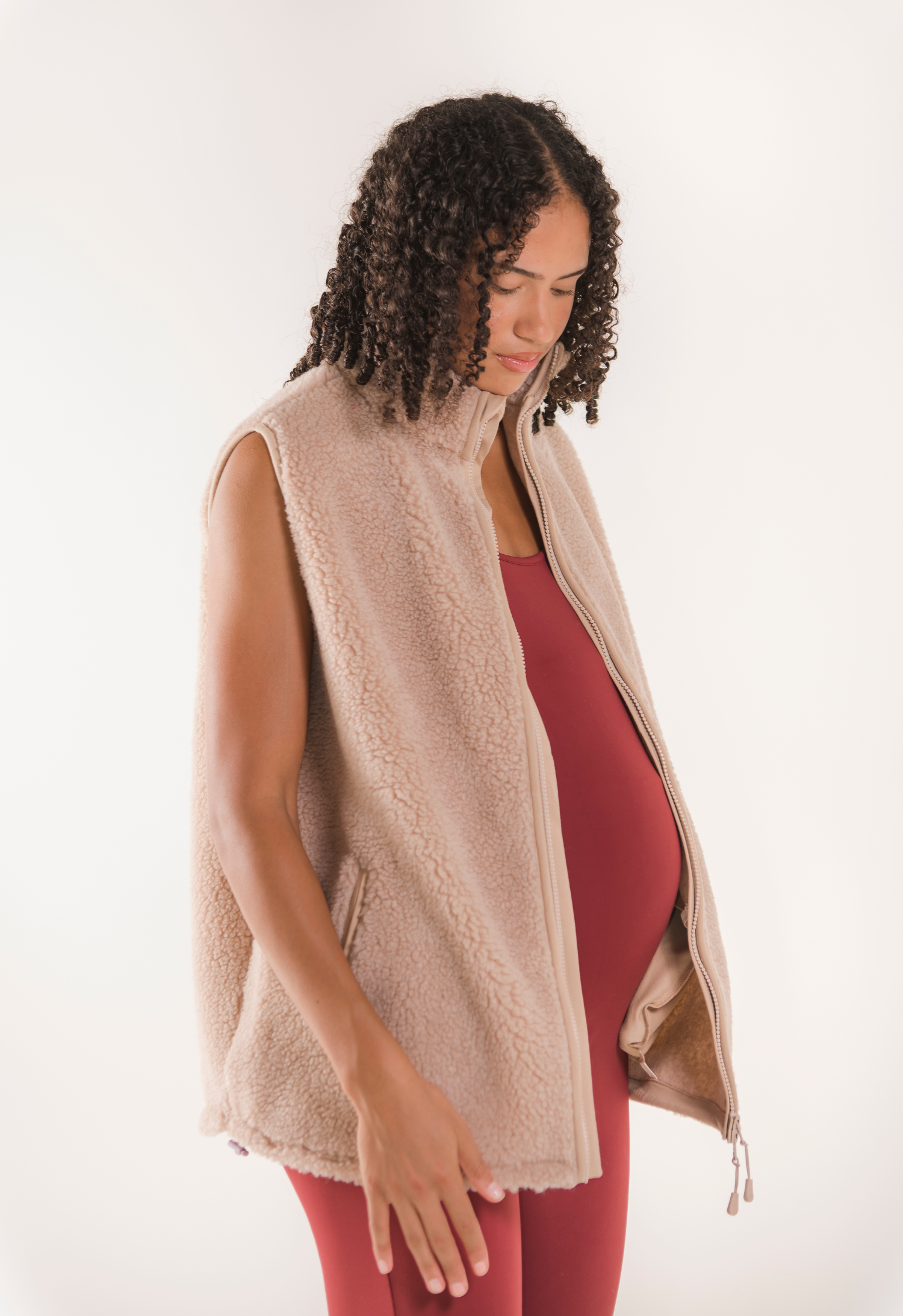 Plysfleece-vest - Beige