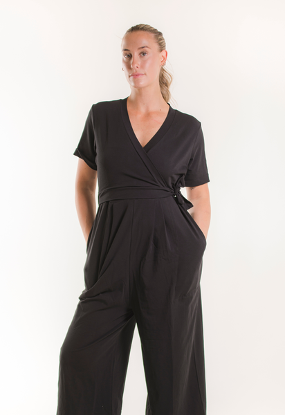 Jumpsuit til gravide med ammefunktion - Sort