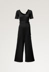 Ribbet gravidjumpsuit - Sort