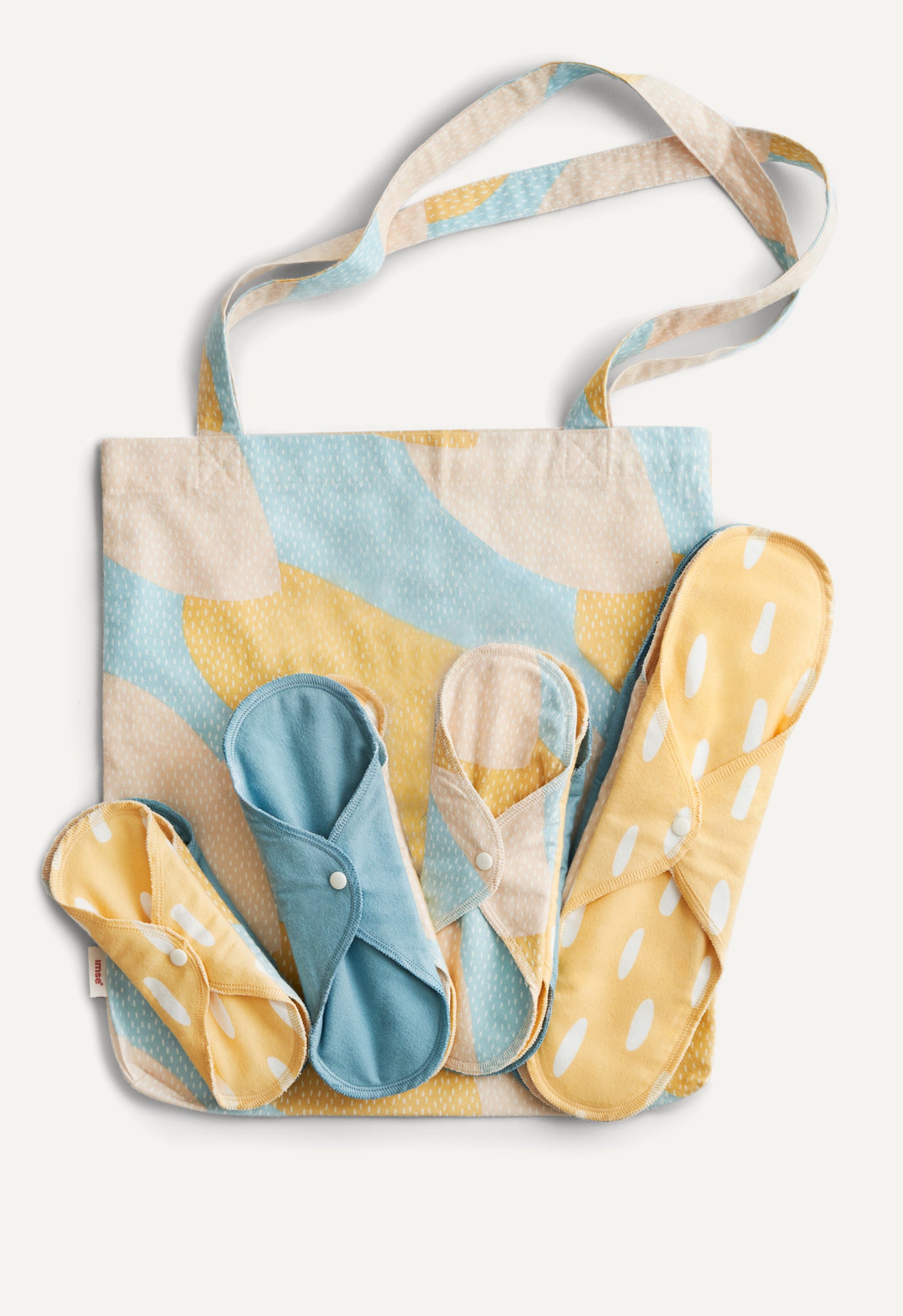 Startpakke med stofbind - Blåt print