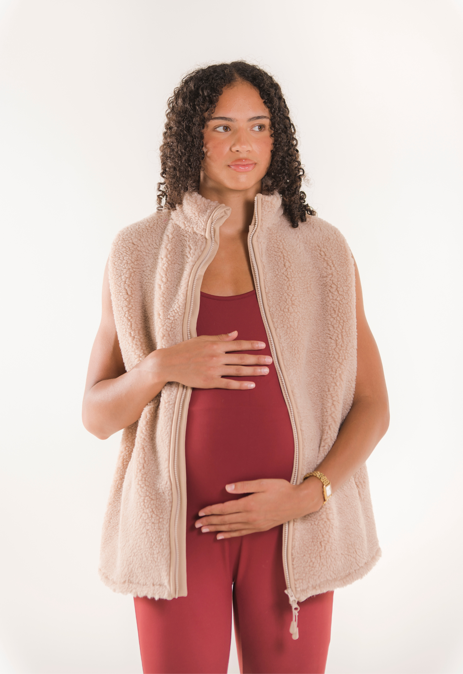 Plysfleece-vest - Beige