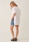 Oversize t-shirt med slids - Hvid