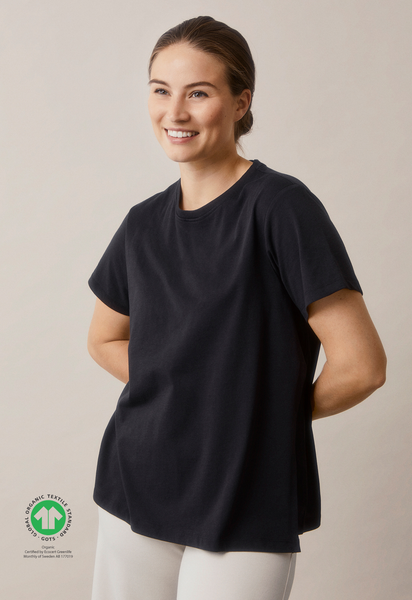 T-shirt med ammefunktion - Sort
