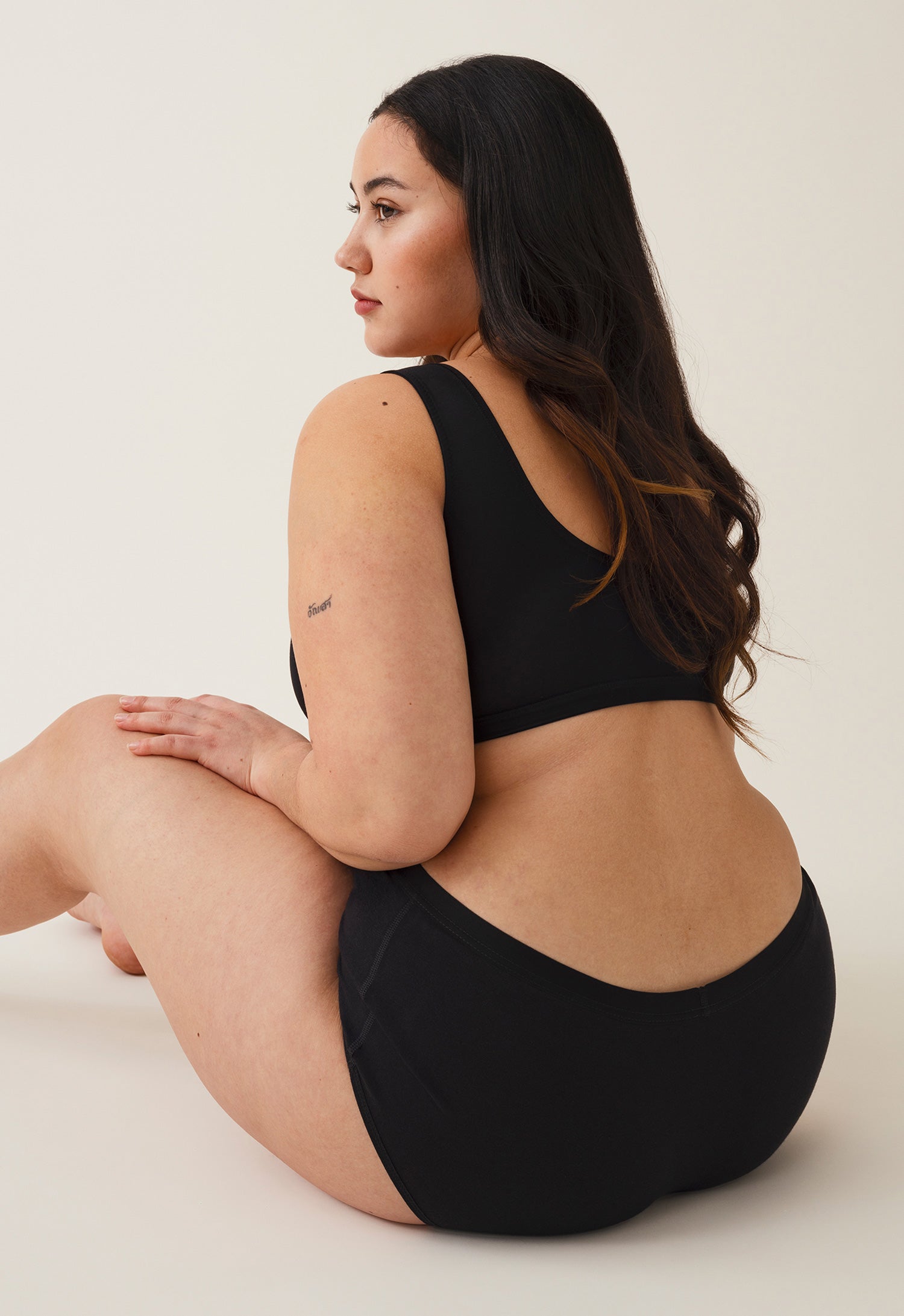 Menstruationstrusser - Hipster - Til medium blødning - Sort