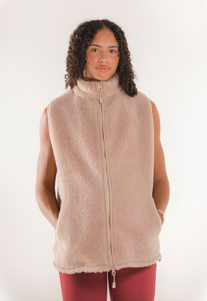 Plysfleece-vest - Beige