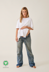 Oversize t-shirt med slids - Hvid