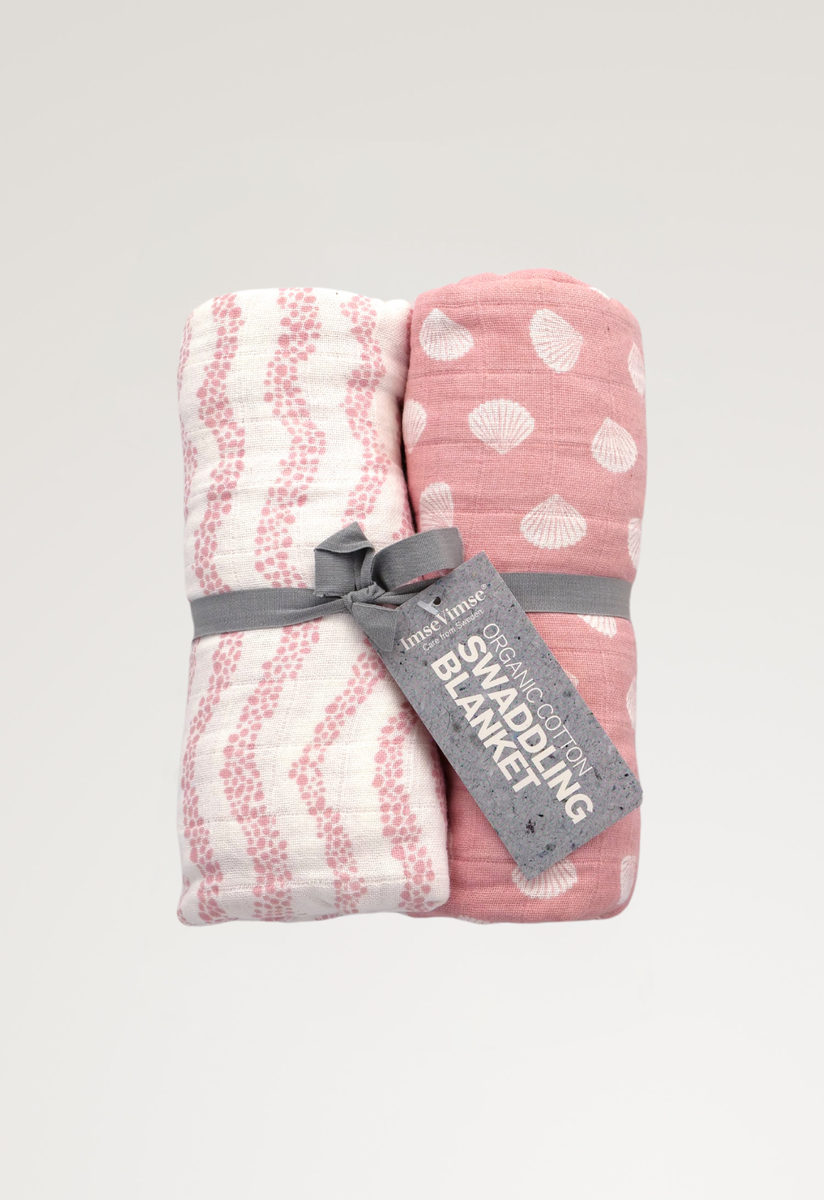 Musselinsklude - Lyserød/stenfarvet