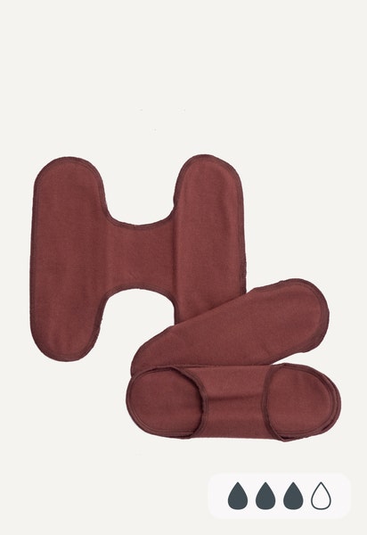 Stofbind - Uden trykknapper - Mørkerød