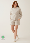 Graviditetsshorts i sweatstof - Lysebeige