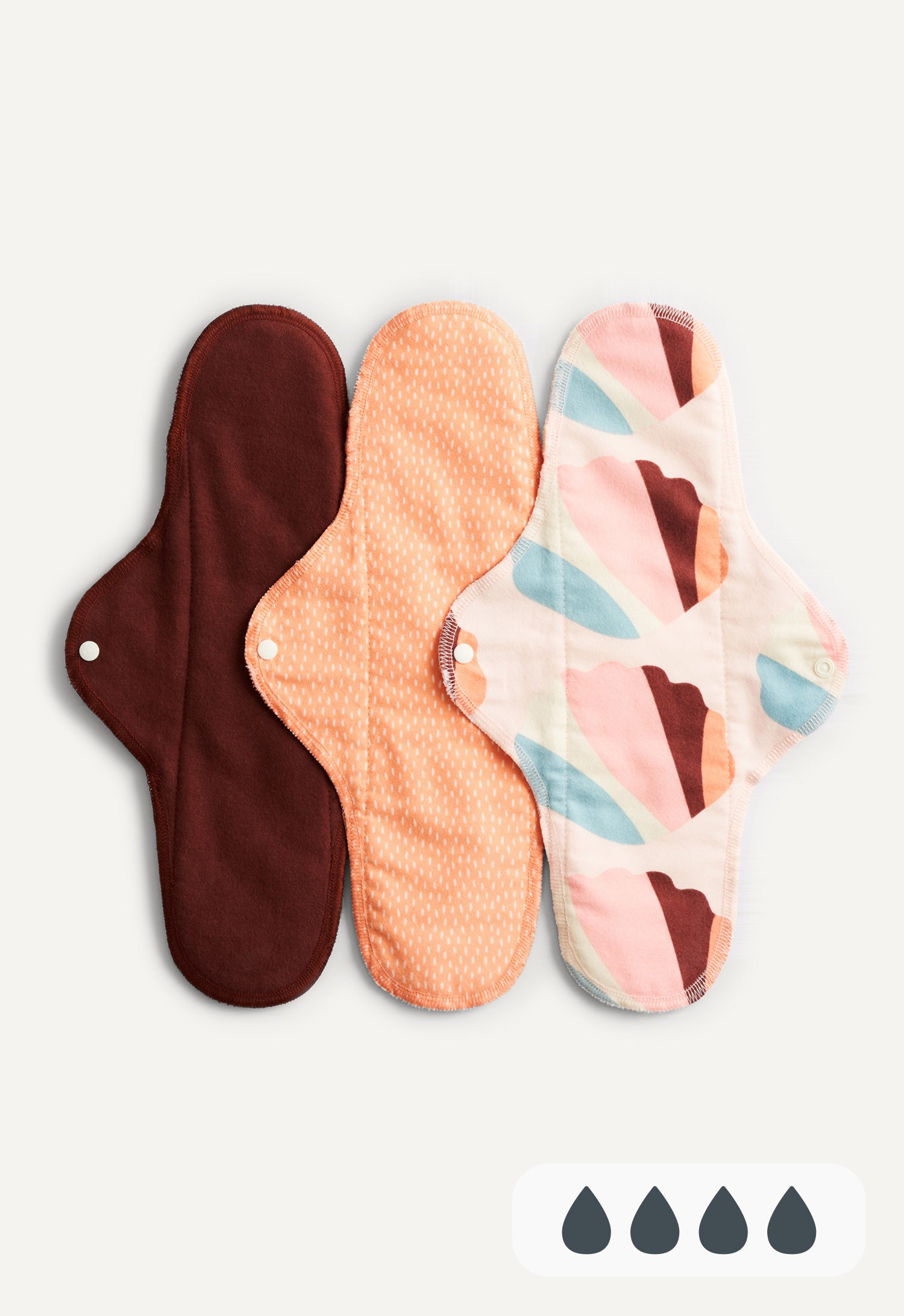 Stofbind - Nat - Orange print