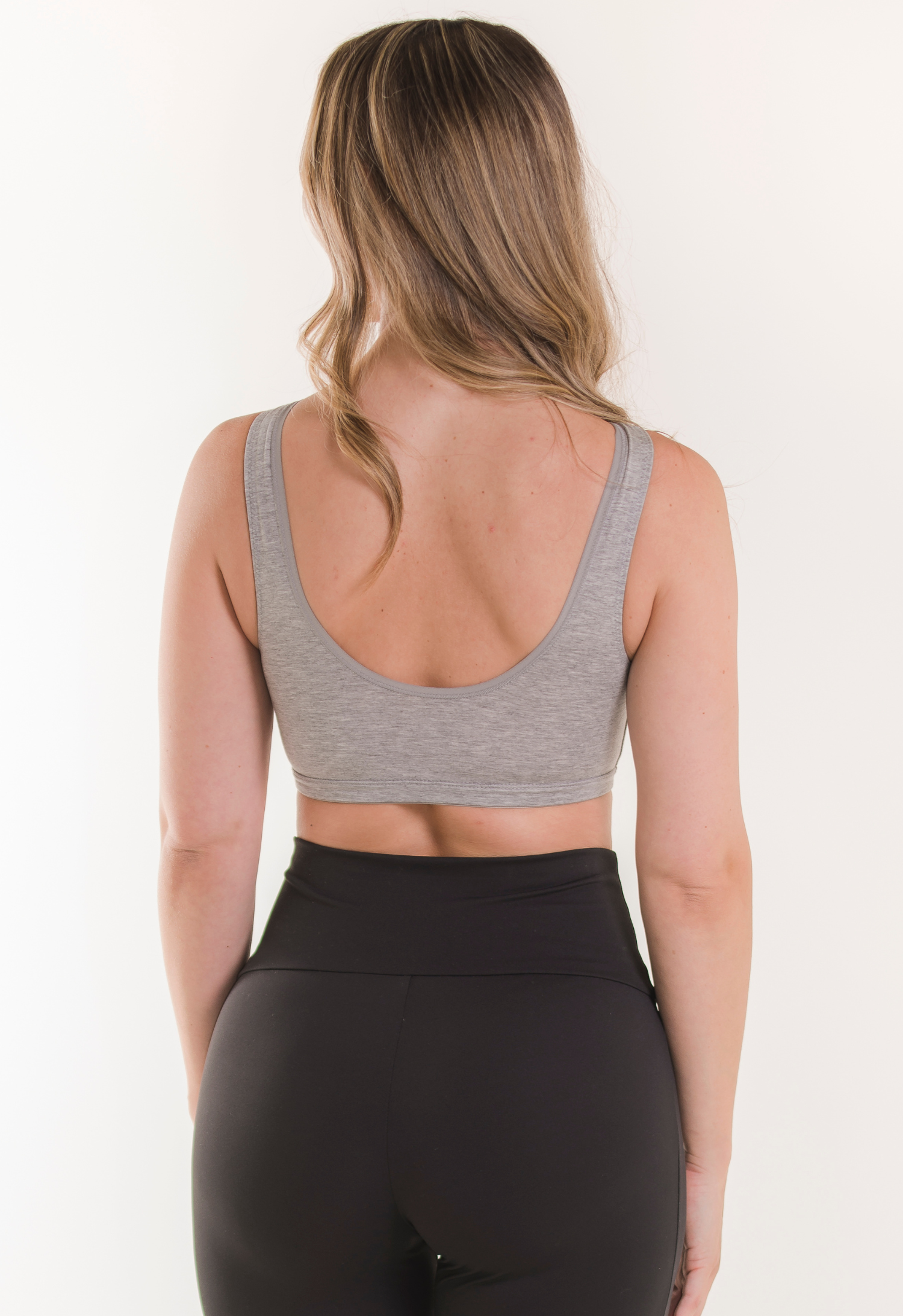 Blød amme-bh - grå melange