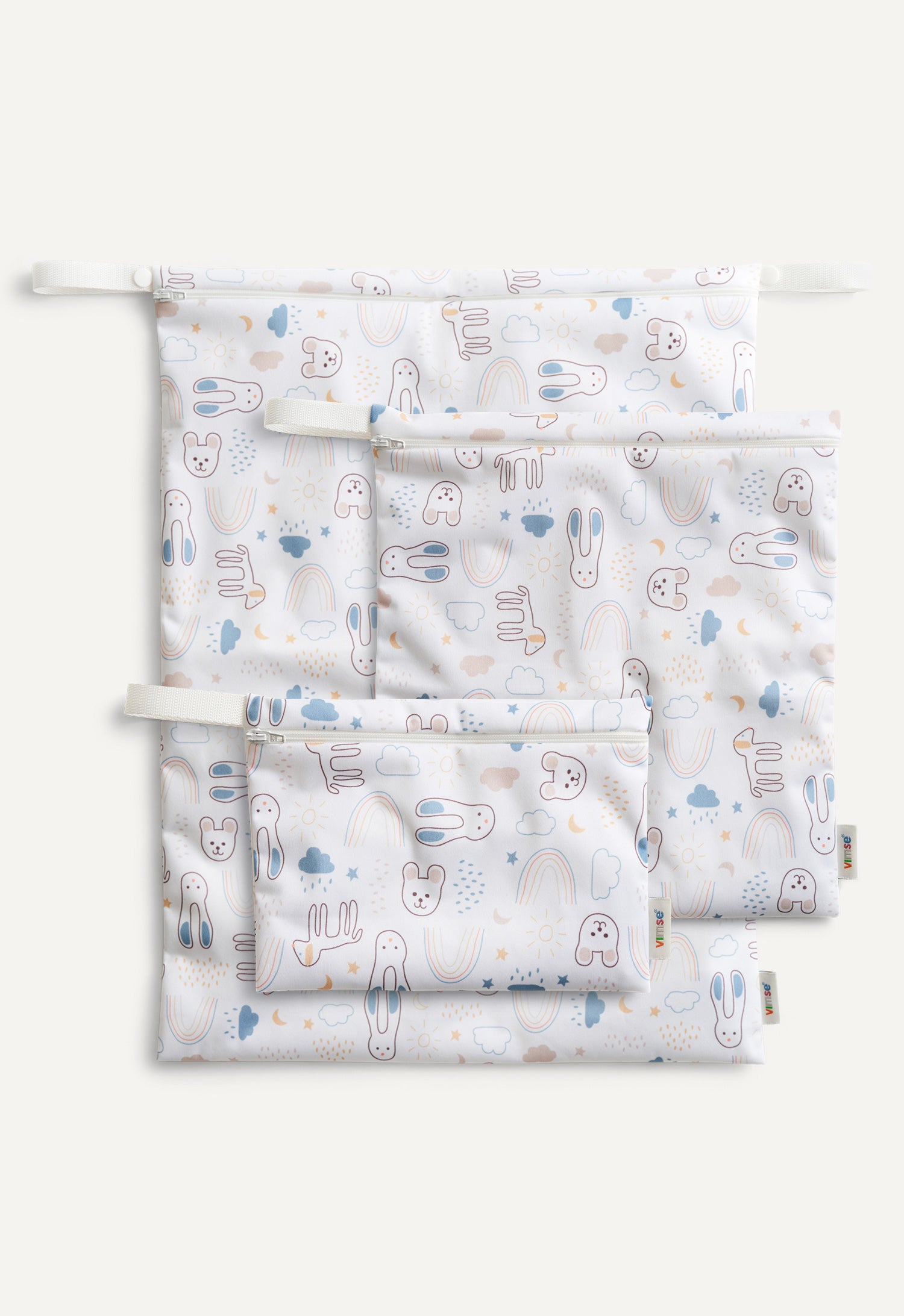 Opbevaringspose - Hvid Teddy