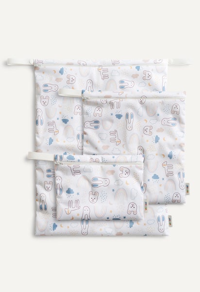 Opbevaringspose - Hvid Teddy