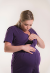 Jumpsuit til gravide med ammefunktion - Lilla